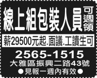 線上組包裝人員