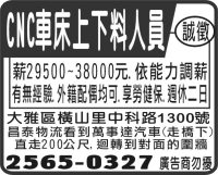 CNC車床上下料人員